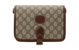 Сумка через плечо унисекс Gucci с принтом и окантовкой, бежевый 671620-92tcg-8563