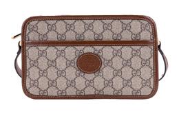 Сумка через плечо унисекс Gucci с принтом прямоугольная, бежевый 658572-92tcg-8563