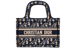 Женская сумка Christian Dior BookTote, синий/белый m1271zriw-m928
