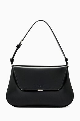 Amina Muaddi Small Ami Shoulder Bag in Brushed Leather 216766135_245
