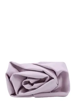 Burberry-Leather Clutch With Frontal Rose-Donna 52366917599572