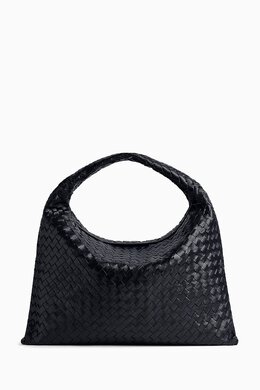 Bottega Veneta Large Hop Shoulder Bag in Intrecciato Leather 216673493_14