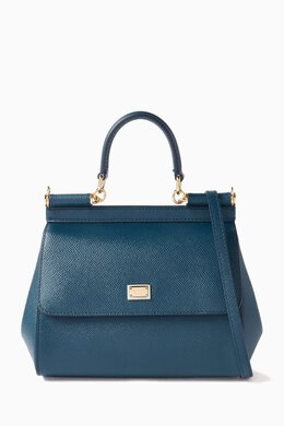 Dolce & Gabbana Sicily Small Top Handle Bag in Dauphine Leather 215463368_14