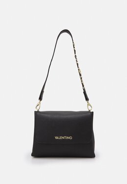Сумка через плечо Valentino с клапаном и декоративным ремешком, черный 5va51f04z-q11 | nero