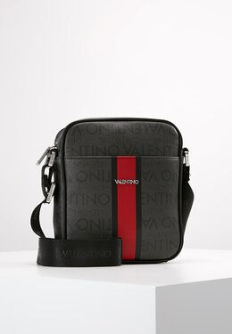 Сумка через плечо Valentino с принтом и контрастной полоской, черный 5va52h006-q11 | black