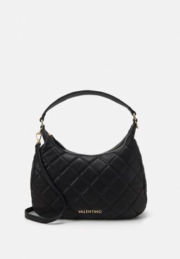 Сумка на плечо Valentino стеганая с золотой фурнитурой, черный 5va51h0dg-q11 | nero