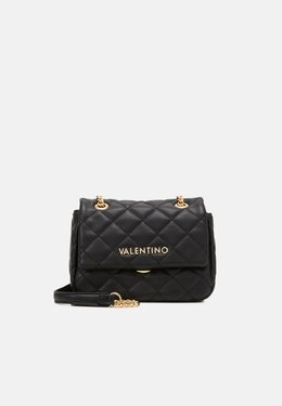 Сумка на плечо Valentino стеганая с клапаном и золотой фурнитурой, черный 5va51h0fn-q11 | nero