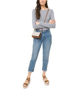 Сумка-подвеска для телефона с логотипом Jet Set через плечо Michael Kors 12089744 | vanilla/acorn/gold