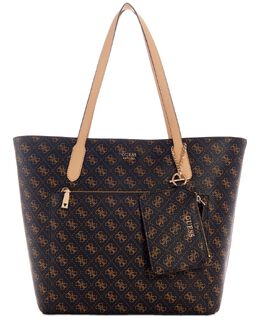 Сумка-тоут на молнии Rylan Monogram, эксклюзивно для Macy's Guess, коричневый 15232616 | brown