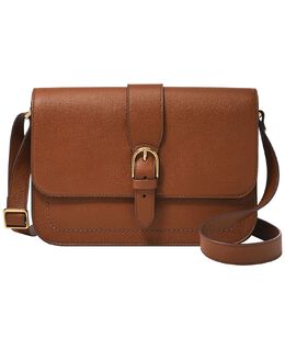 Большая кожаная сумка через плечо Zoey Fossil, коричневый 16263694 | medium brown