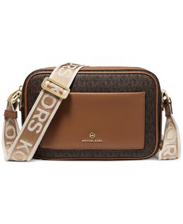 Большая сумка через плечо с карманами Signature Maeve East West Michael Kors 16299479 | brown/ acorn