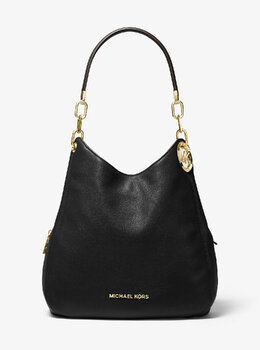 Большая сумка на плечо Lillie из шагреневой кожи Michael Kors, черный 30t9g0le3l | black