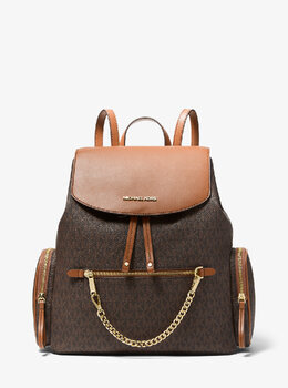 Большой рюкзак с логотипом Jet Set Michael Kors, коричневый 35t1gttb3b | brown