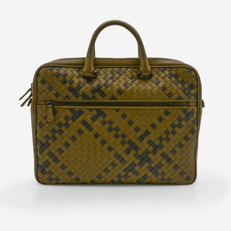 Bottega Veneta Green Leather Messenger Bag yes
