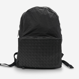 Bottega Veneta Intrecciato Black Leather Convertible Backpack yes