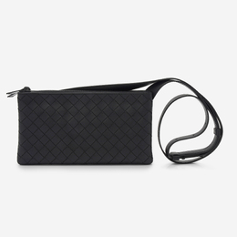 Bottega Veneta Intrecciato Black Leather Trio Bag yes