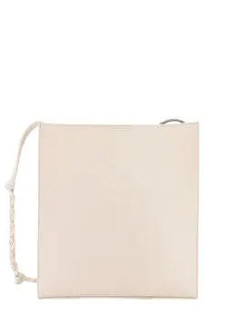 Jil Sander-Leather Shoulder Bag With Logo Print-Uomo 52366702674260