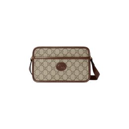 Мини-сумка Gucci с переплетенной буквой G, Бежевый/Черное дерево/Коричневый сахар 658572 92tcg 8563 | beige/ebony/brown sugar