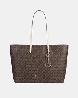 Коричневая сумка-шоппер с монограммой Calvin Klein, коричневый 8719853278147 | marrón