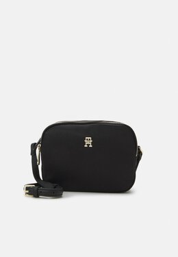 Сумка через плечо женская Tommy Hilfiger текстильная с монограммой, черный to151h1m4-q11 | black