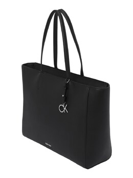 Сумка-шоппер Calvin Klein текстильная с брелком-монограммой, черный 9398533 | black