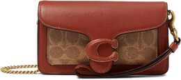 Клатч Coated Canvas Signature Tabby Wristlet Coach, цвет Tan Rust 9896621 | tan rust
