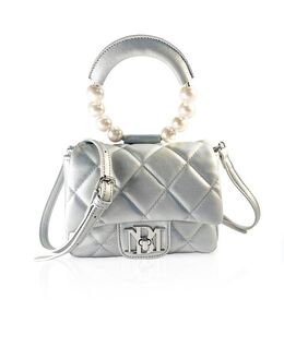 Женская стеганая мини-сумка с клапаном Badgley Mischka, серый 13523695 | metallic gray