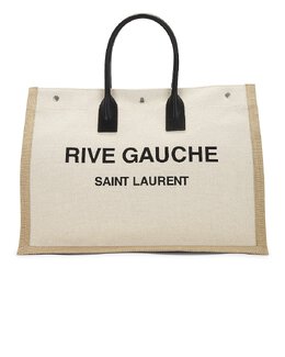 Сумка-тоут Saint Laurent Rive Gauche Tote, цвет Off White & Black slau-my176 | off white & black
