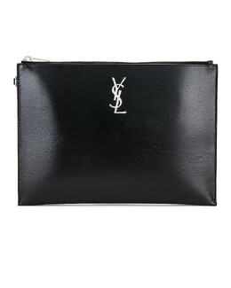 Сумка Monogram Zippered Tablet Holder Saint Laurent, цвет Noir slau-my147 | noir