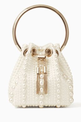 Jimmy Choo Micro Bon Bon Pearl-embellished Bucket Bag in Satin 216714048_26