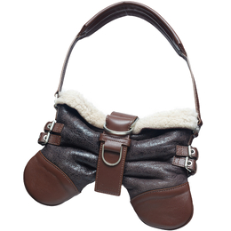 Blumarine Кожаная сумка Butterfly mini с мехом a3u/uw002a/p5435