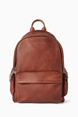 Brunello Cucinelli Logo Backpack in Calf Leather 216958533_15