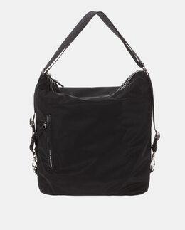 Черный нейлоновый хобо Mandarina Duck, трансформируемый в рюкзак Mandarina Duck, черный 8032803699572 | negro