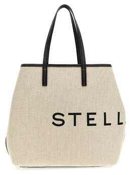 Stella McCartney-Logo Tote Beige-Donna 51735696179540