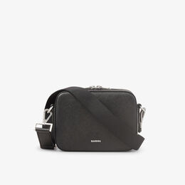Кожаная сумка через плечо с логотипом Sandro, цвет noir / gris r04197797 | noir / gris