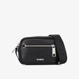 Кожаная сумка через плечо с фирменным ремешком The Kooples, черный r04239627 | black