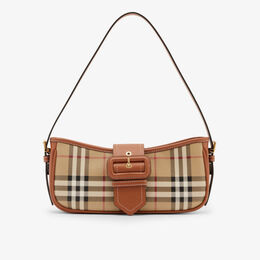 Сумка на плечо из искусственной кожи в клетку Burberry, коричневый r04170691 | vntg chk/briar brown