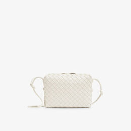 Кожаная сумка через плечо с петлей Bottega Veneta, желтый r04163095 | white/gold
