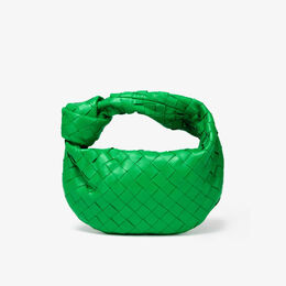 Кожаная сумка Mini Jodie Intrecciato с верхней ручкой Bottega Veneta, желтый r03785407 | parakeet-gold