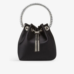 Атласная сумка через плечо Bon Bon Jimmy Choo, черный r04153365 | black/crystal