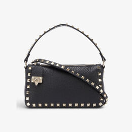 Маленькая кожаная сумка через плечо Rockstud Spike Valentino Garavani, цвет nero r03801558 | nero