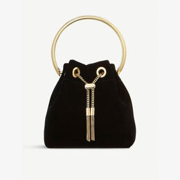 Бархатная сумка Bon Bon с верхней ручкой Jimmy Choo, черный r03641072 | black
