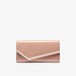 Лакированный клатч Emmie с выгравированным логотипом Jimmy Choo, розовый r04246307 | pink/gold