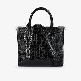 Сумка-тоут Ming с тиснением под крокодила The Kooples, цвет bla01 r04132539 | bla01