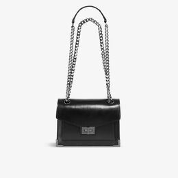 Кожаная сумка через плечо Emily с логотипом The Kooples, цвет bla01 r03863330 | bla01