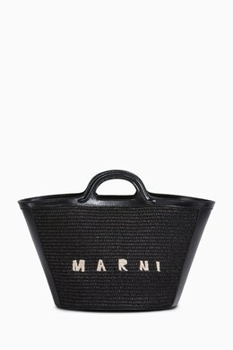 Marni Small Tropicalia Bag in Leather & Raffia-effect 216872832_13