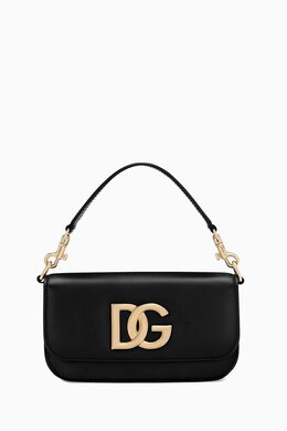 Dolce & Gabbana 3.5 DG Logo Shoulder Bag in Calfskin Leather 216812030_2709