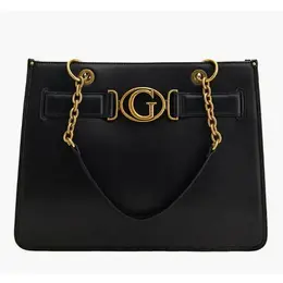 Сумка тоут Guess, фактура гладкая, черная 102724570336