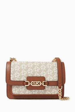 Michael Kors Large Heather Logo Shoulder Bag in Coated-canvas 216968633_179