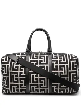Balmain Voyage monogram-jacquard duffle bag 18222875